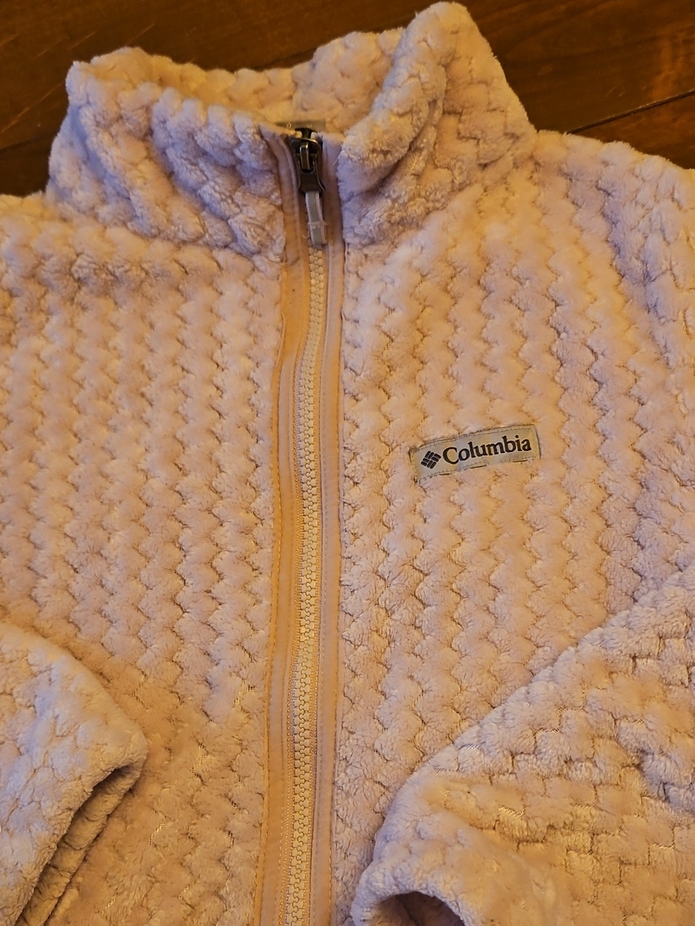Columbia Kids Plush Zip Jacket in Pale Pink